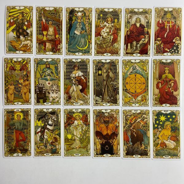 Таро Золотое таро Райдера Уэйта Ар Нуво, уменьшенная (Golden Art Nouveau Tarot) TR-B-341 BTR-B-341 фото