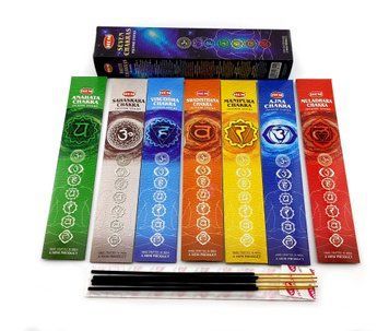 Набір вугільних пахощів Seven Chakras Pouch, HEM BZP-990 BZP-990 фото