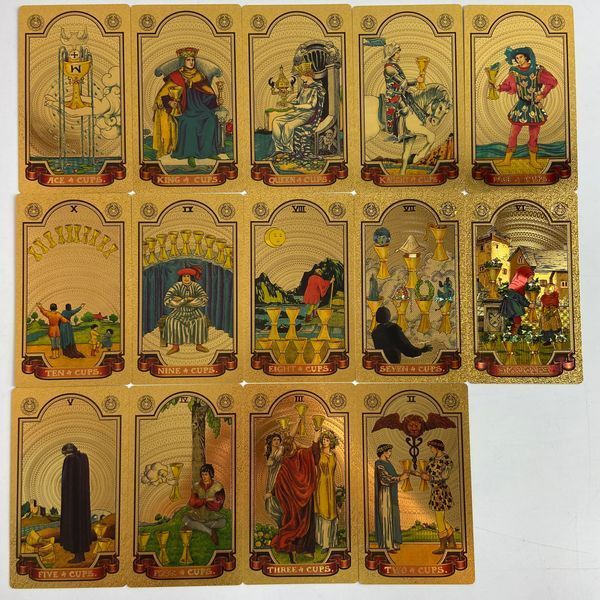 Таро Золотое пластиковое таро Райдера Уэйта (Gold Foil Tarot) BTR-B-388 BTR-B-388 фото