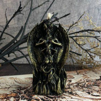 Воскова бронзова свічка Бафомет і Ліліт (11 см) vosk-fig-129 bvosk-fig-129 фото