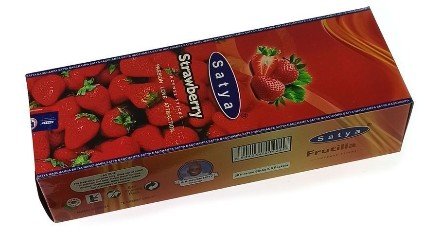 Пилкові пахощі Strawberry, Масала Satya 20 шт/уп. (Полуниця) BZP-529 BZP-529 фото