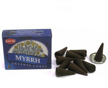 Арома-конуси Myrrh Dhoop Cones, HEM (Мірра) ZP-747 BZP-747 фото