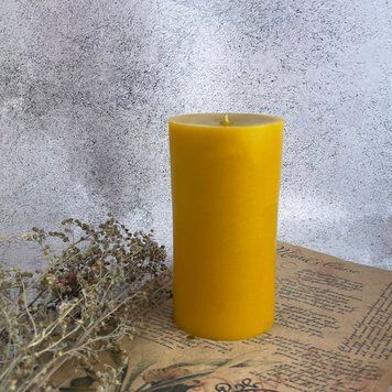 Воскова жовта свічка Циліндр великий (7,5х14 см) BVOSK-fig-128 BVOSK-fig-128 фото
