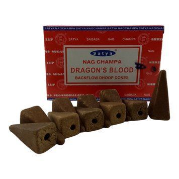 Арома-конуси зі зворотним потоком Dragon's Blood, Nag champa Backflow Dhoop Cones, Satya (Кровь Дракона) BZP-383 BZP-383 фото